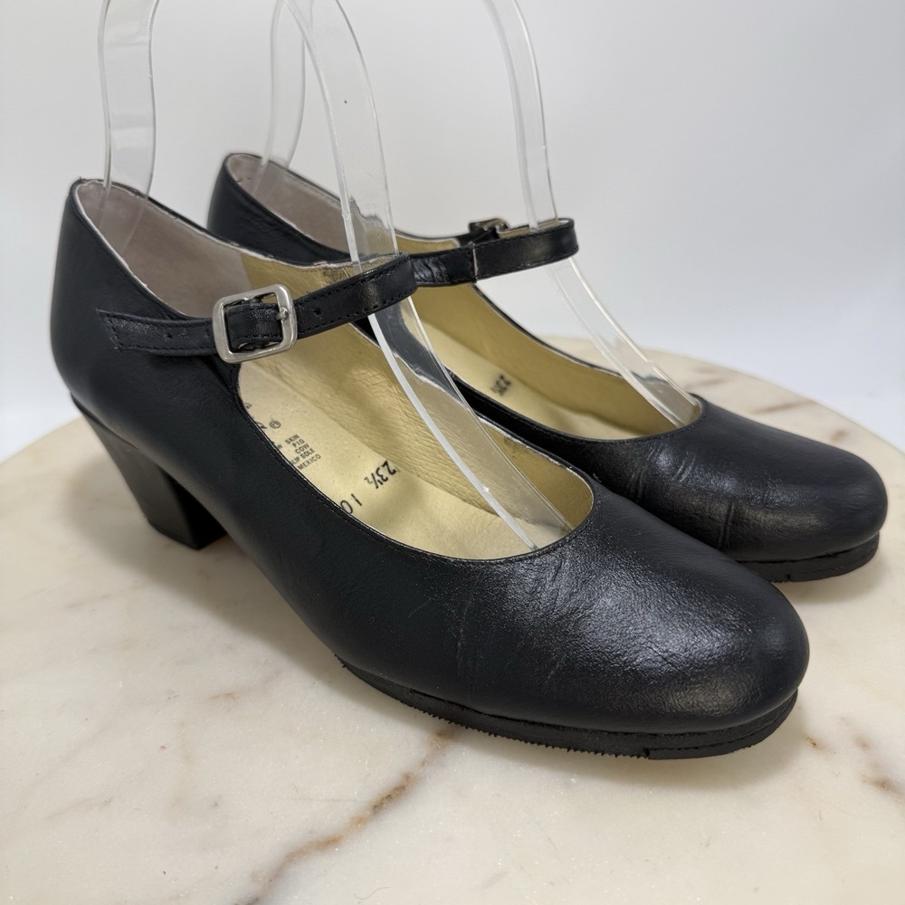 Folklorico Josefina Dance Shoes Heels Tacones Black Negros Baile Women's 23.5/7